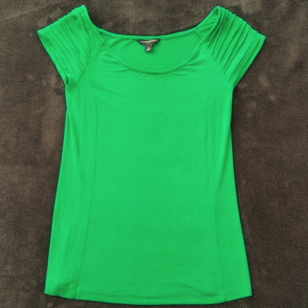 Shamrock Green Fitted Layered Short Sleeve Tee